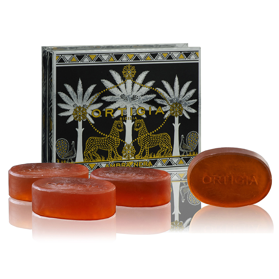 ortigia ambra nera glycerin soap box
